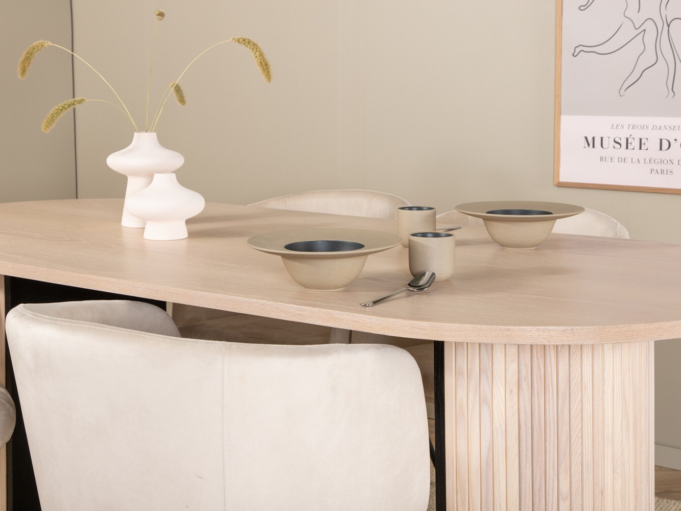 Ēdamistabas komplekts Dallas 2767 (Krēms + Melns)