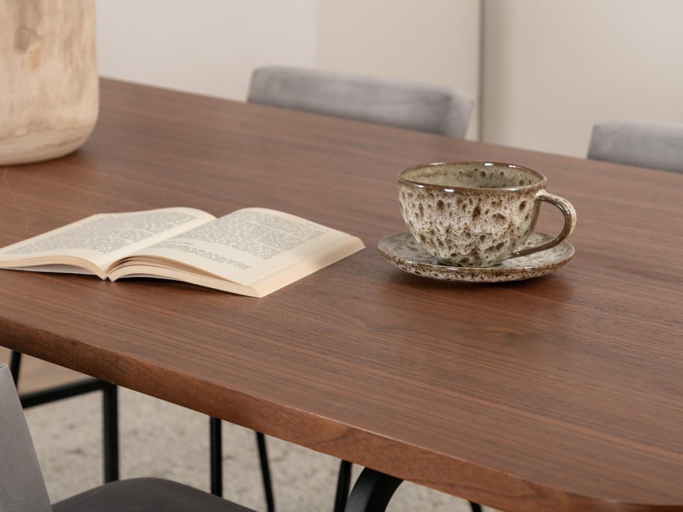 Ēdamistabas komplekts Dallas 2795 (Pelēks + Melns)