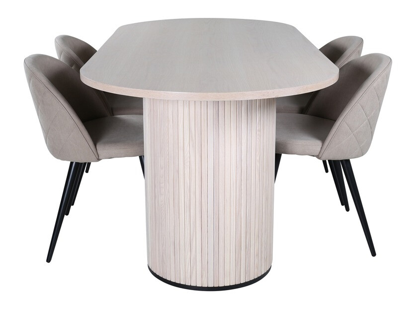 Обеденный гарнитур Dallas 2765 (Бежевый + Чёрный)