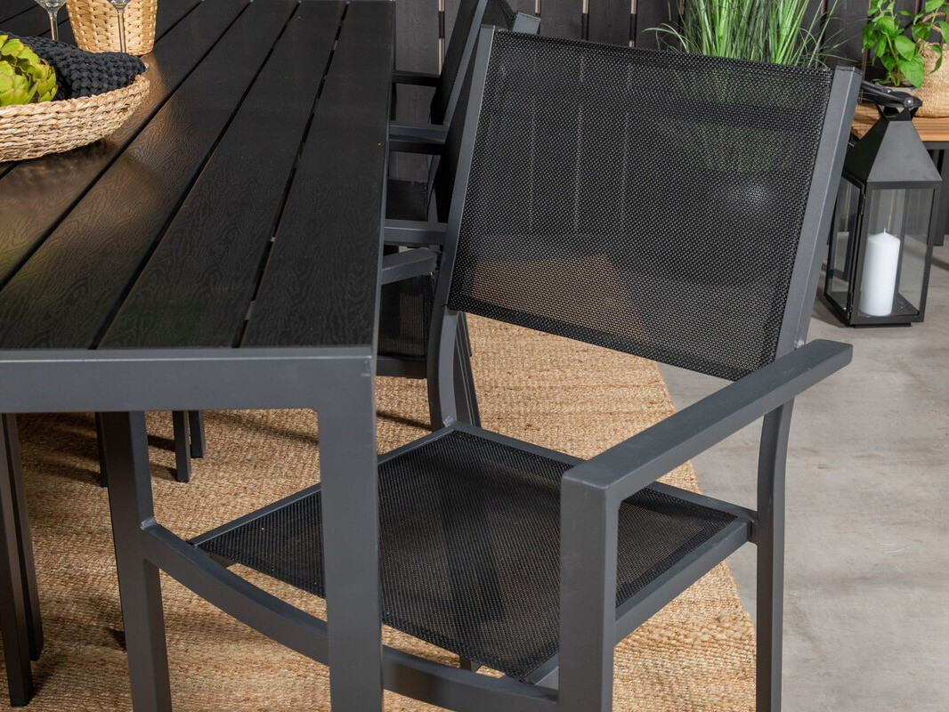 Galds un krēslu komplekts Dallas 4806 (Melns)