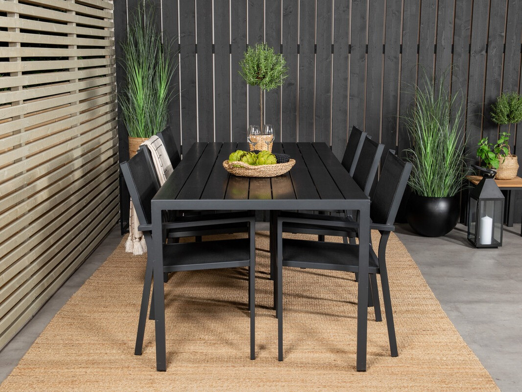 Galds un krēslu komplekts Dallas 4806 (Melns)