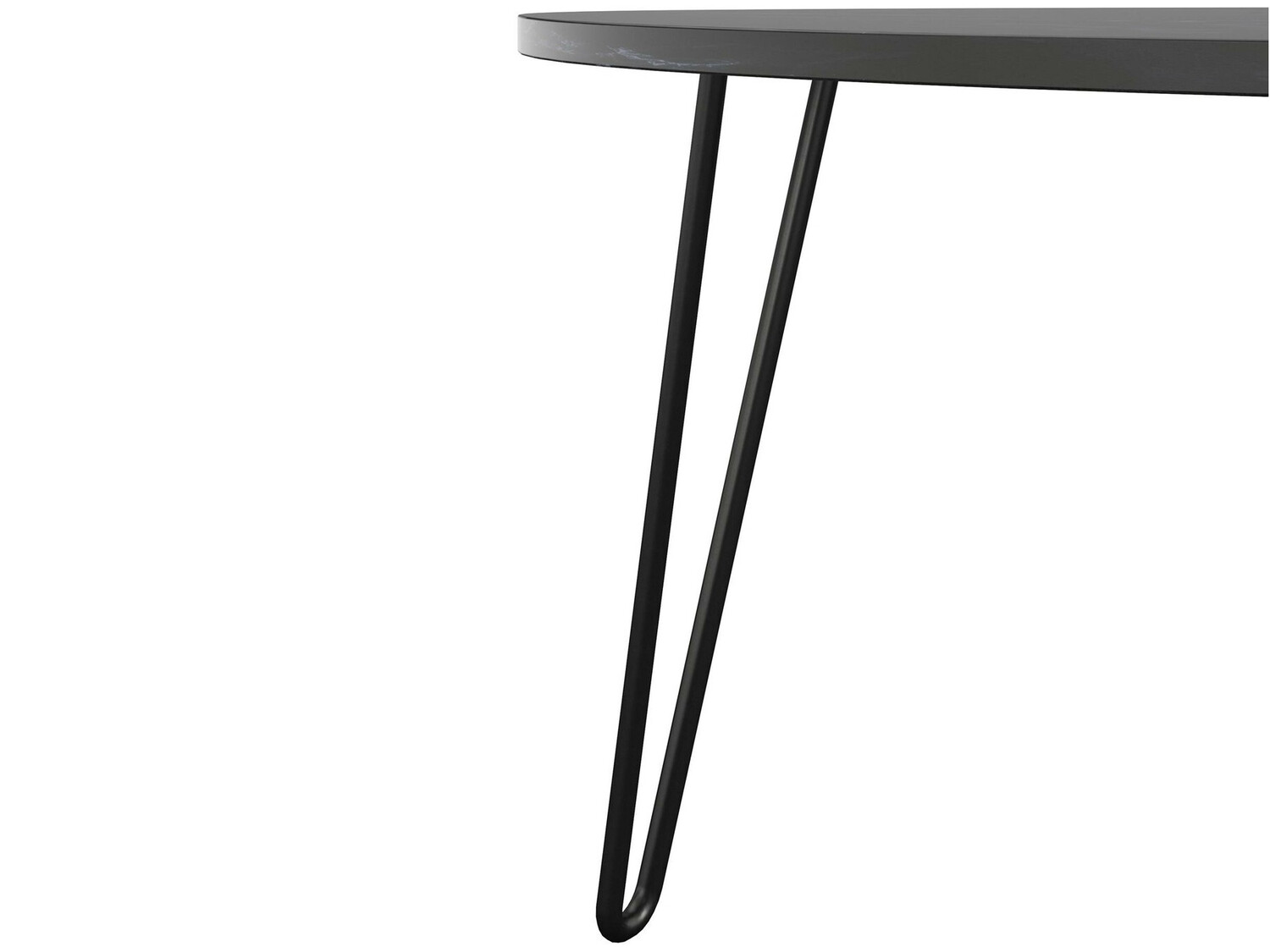 Комплект журнальных столиков Tulsa 561 (Черный мрамор + Чёрный)