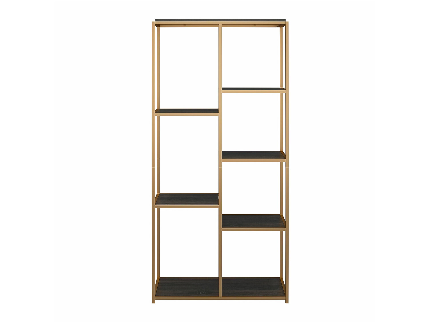 Стеллаж Tulsa 558 (Темно-коричневый + Золотой)