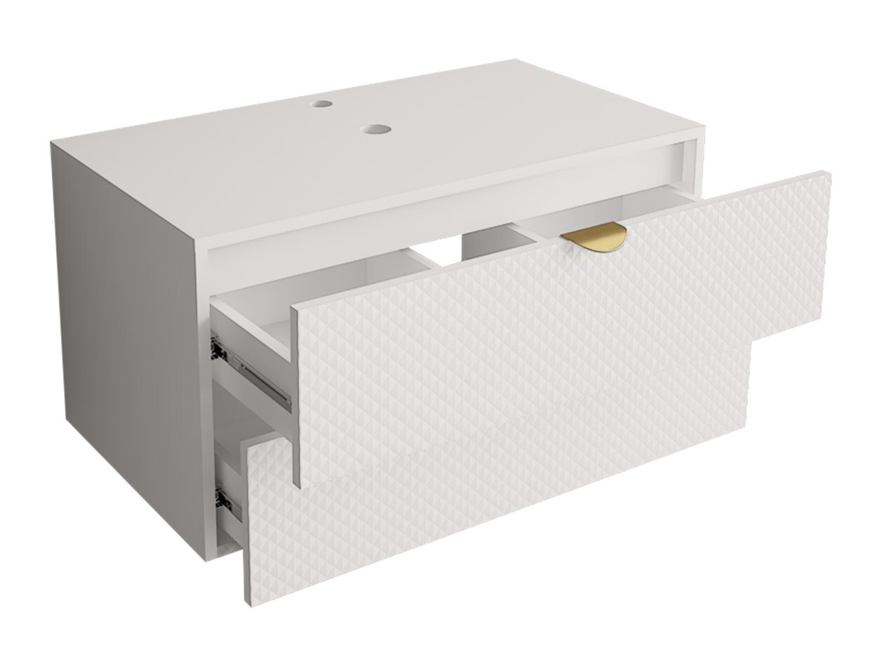 Piekarams vannas istabas skapītis izlietnei Fenenou 101 (Melns)