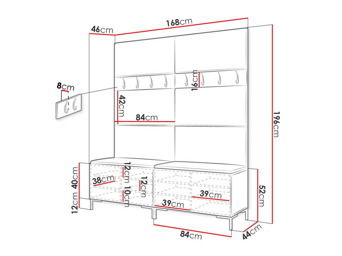 Прихожая Tivsoa 101 (Белый)