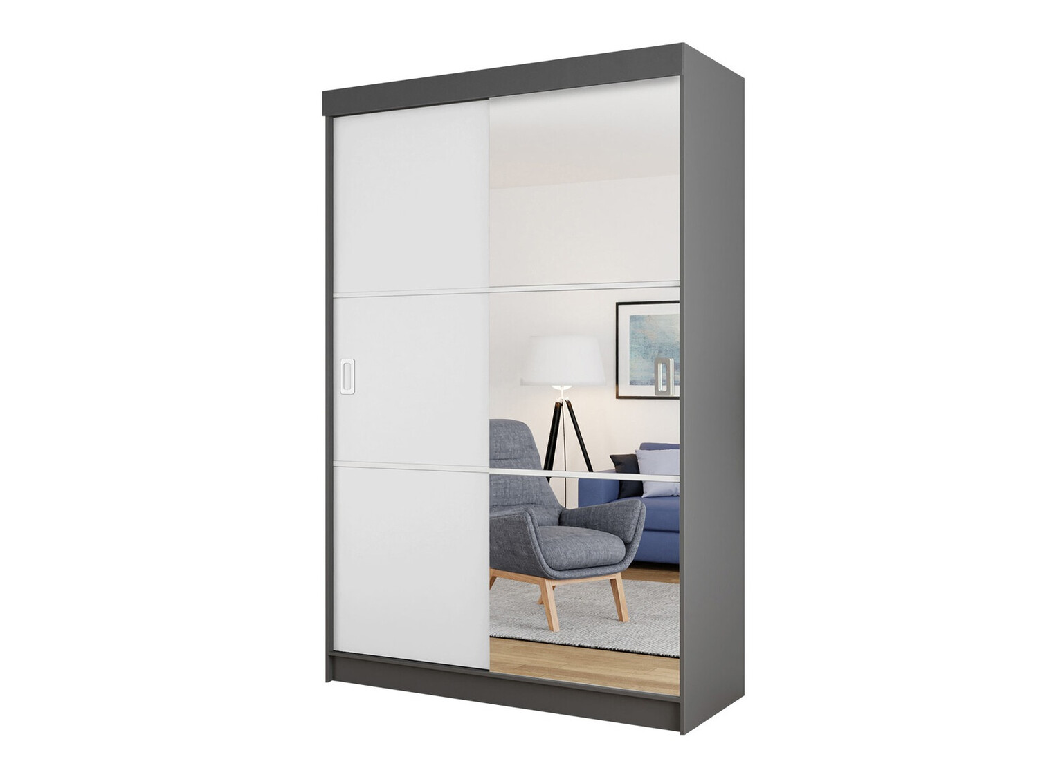 Шкаф Dover 111 (Графит + Белый)
