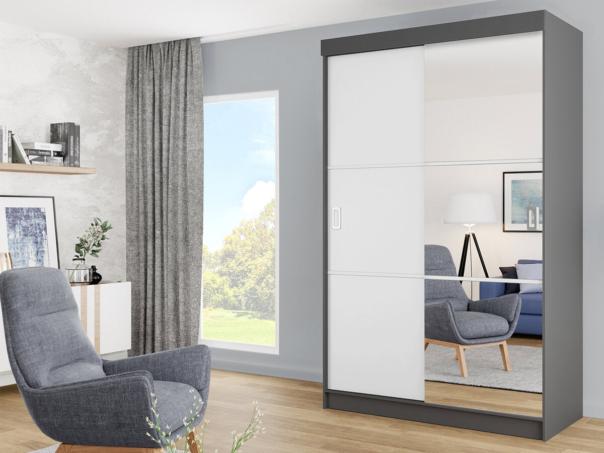 Шкаф Dover 111 (Графит + Белый)