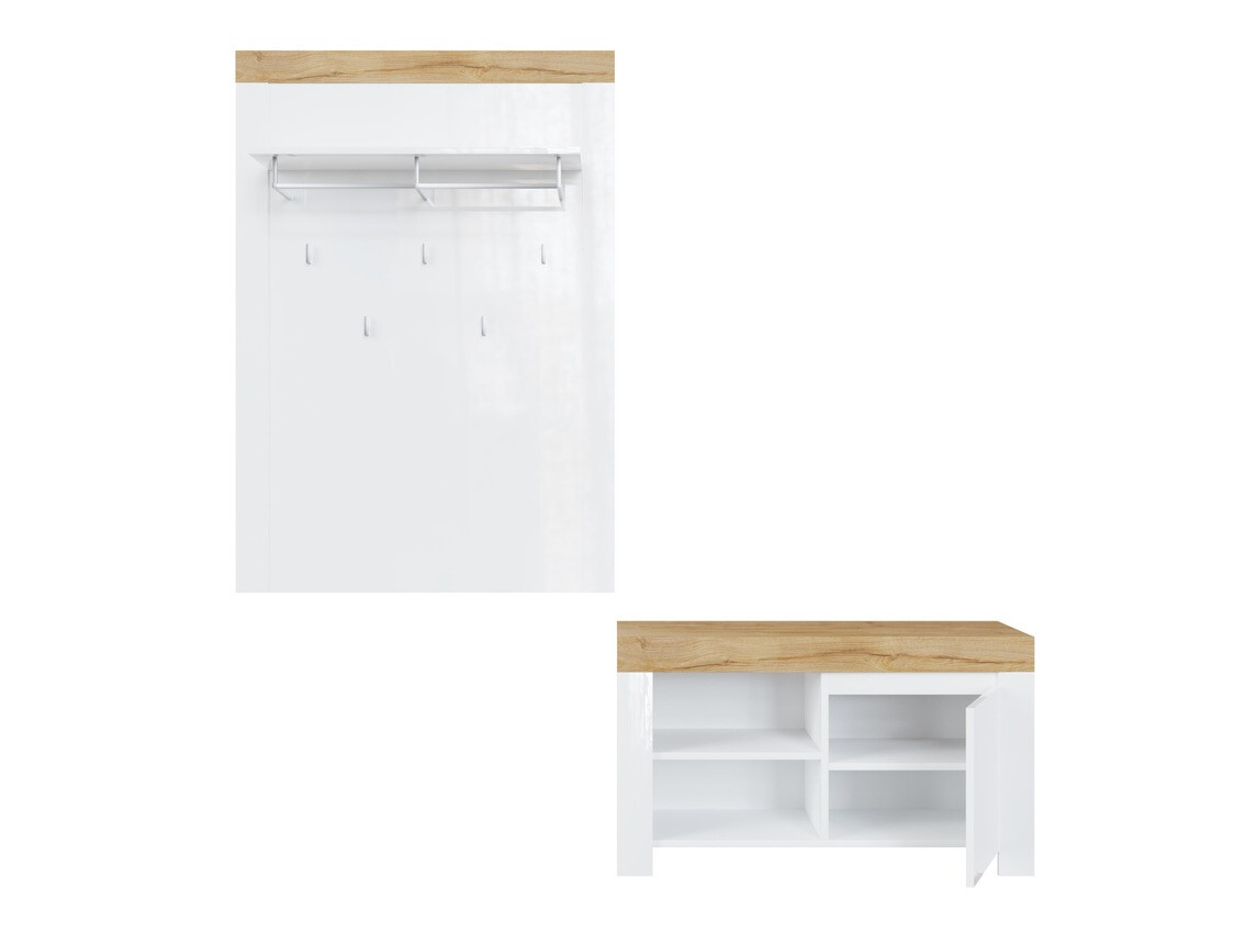 Priekšnama komplekts Sonsoru 140 (Balts + Glancēts balts + Votan ozols)