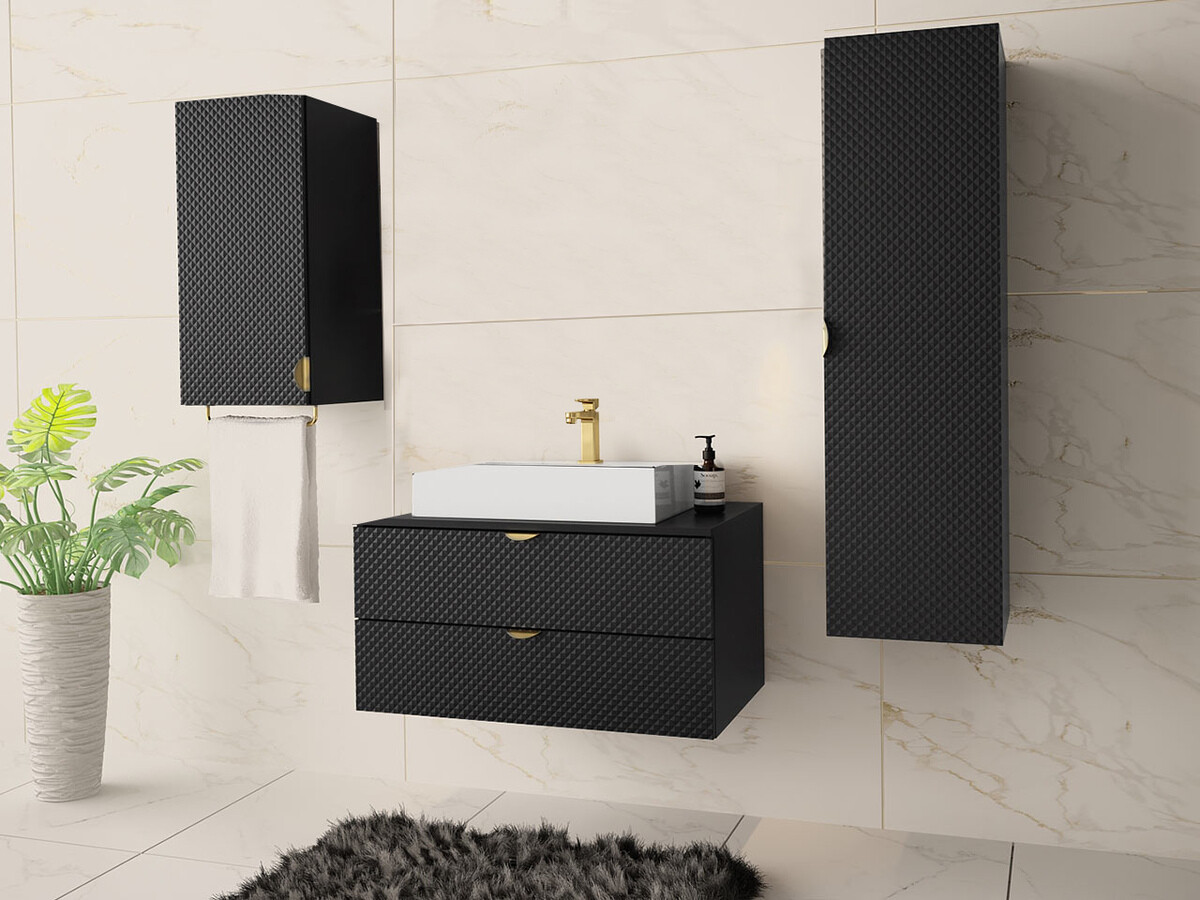 Настенный шкафчик для ванной комнаты Fenenou 102 (Чёрный)