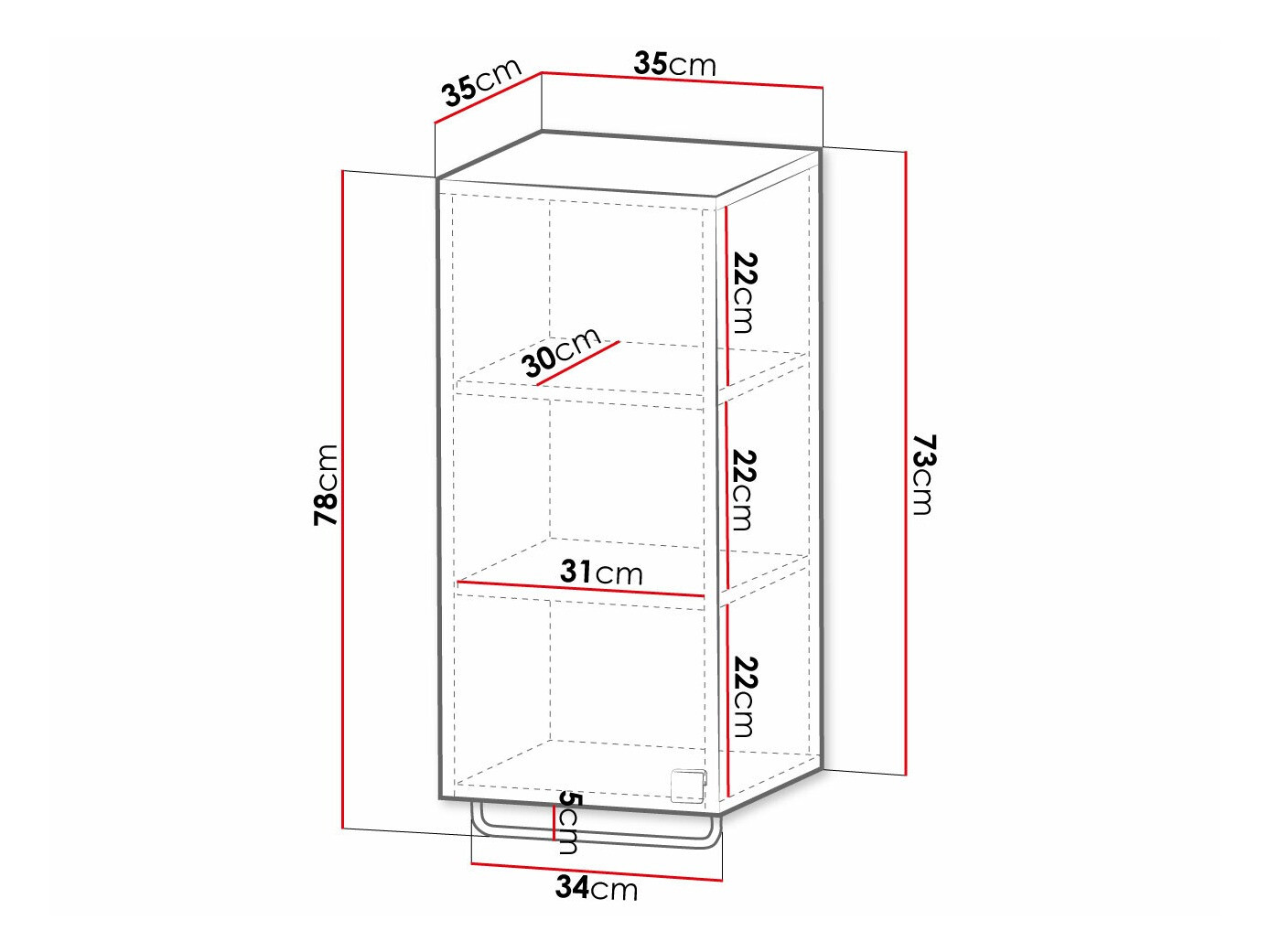 Настенный шкафчик для ванной комнаты Orlvera 101 (Белый)