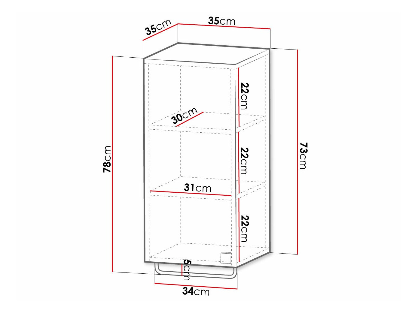 Настенный шкафчик для ванной комнаты Orlvera 101 (Серый)