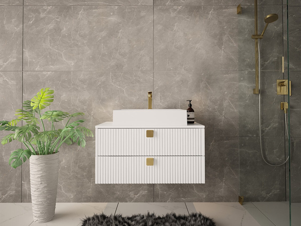 Подвесной шкаф для ванной комнаты под раковину Orlvera 102 (Белый)