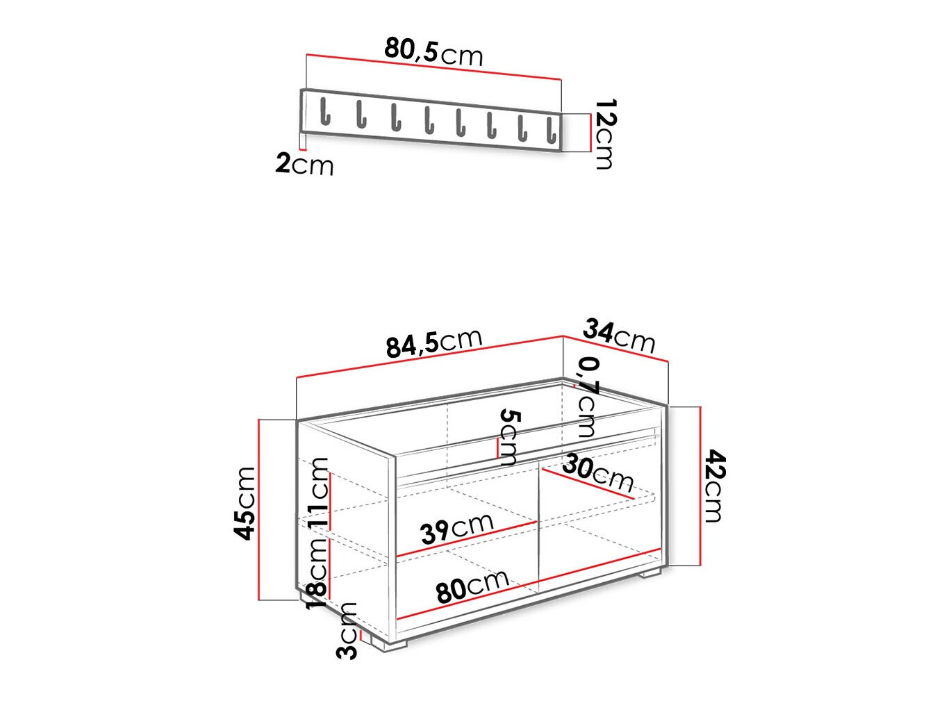 Priekšnama komplekts Comfivo 392 (Balts + Manila 04)