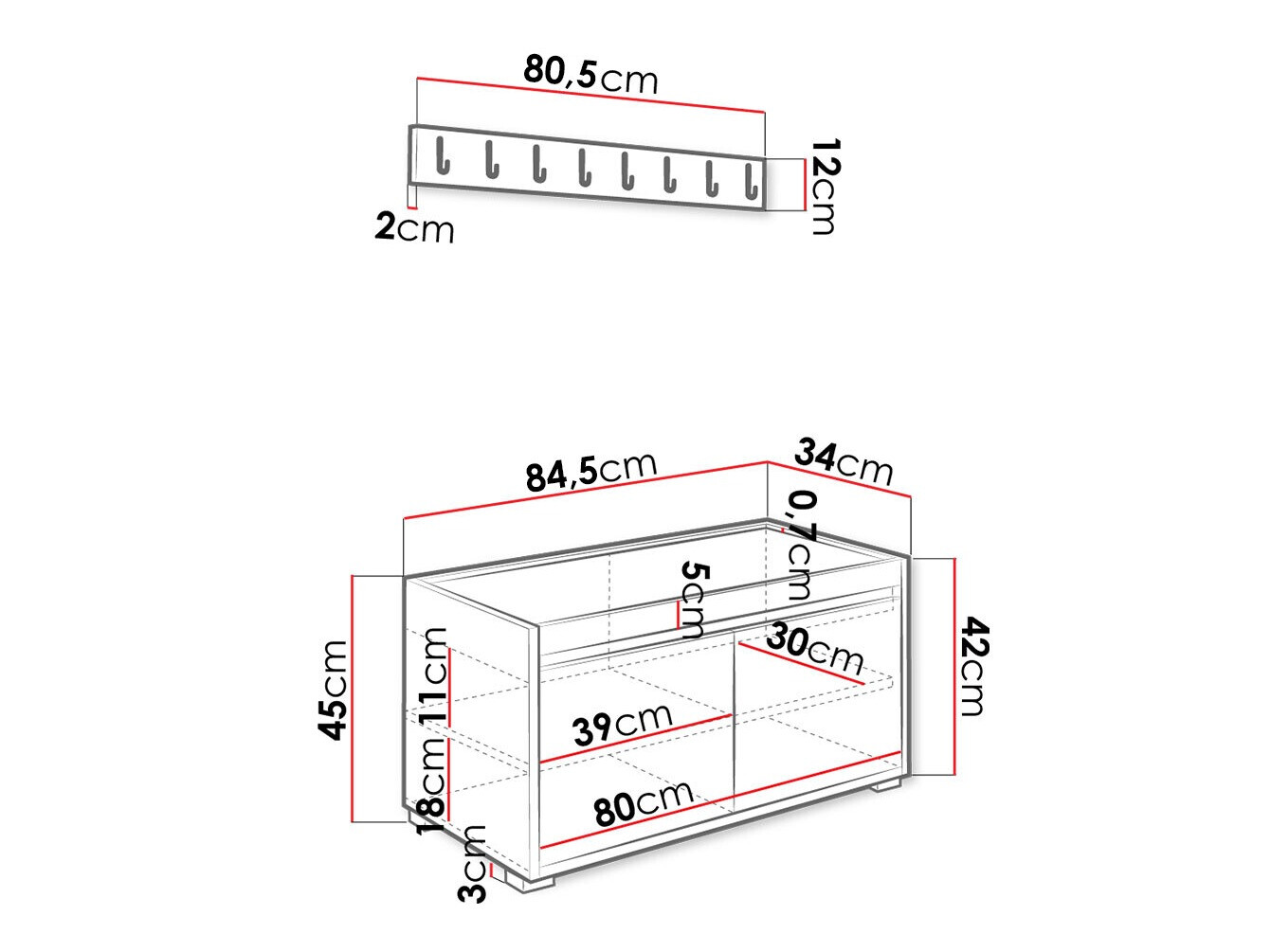 Прихожая Comfivo 386 (Белый + Manila 04)