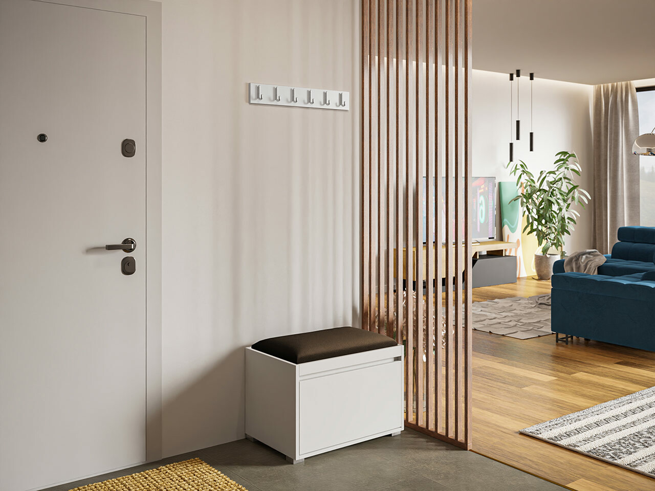 Прихожая Comfivo 396 (Белый + Manila 04)