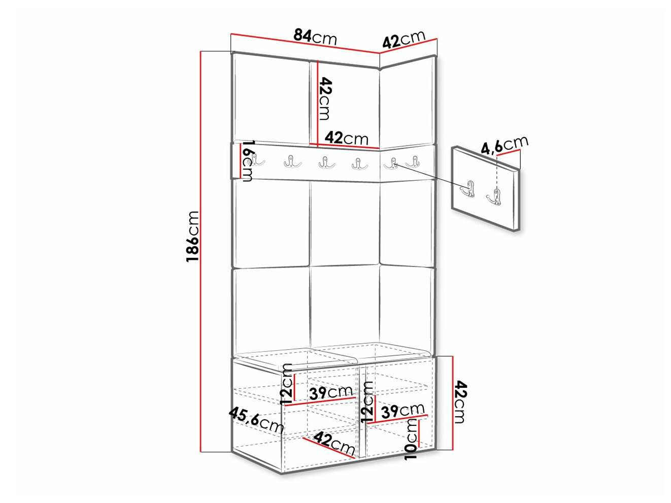 Priekšnama komplekts Hartford 264 (Artisan ozols)