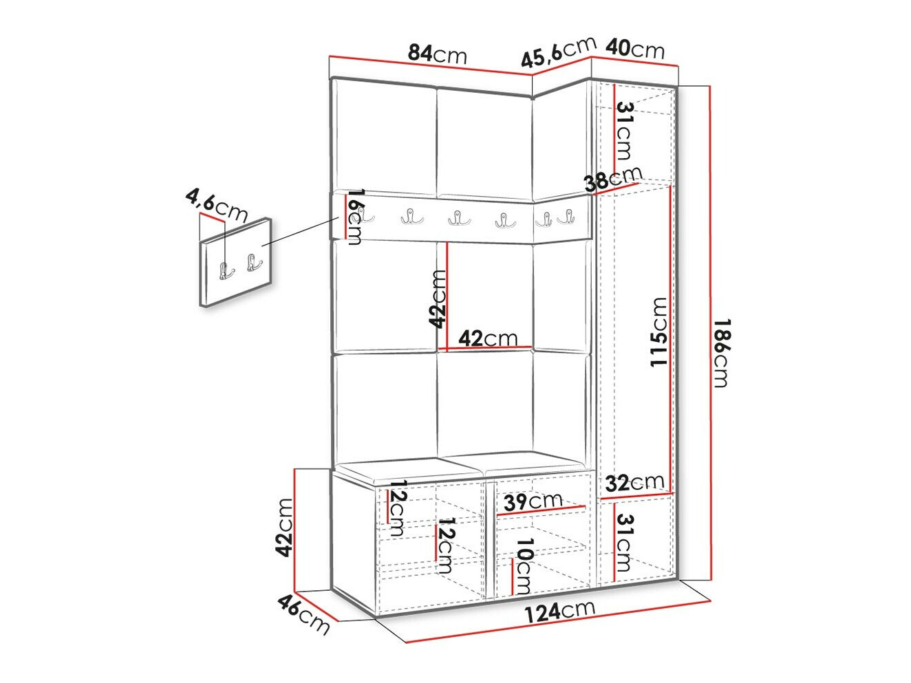 Priekšnama komplekts Hartford 471 (Artisan ozols)