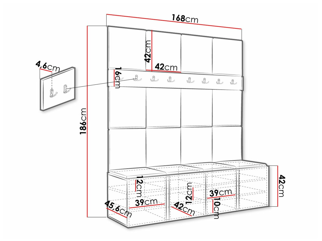 Прихожая Hartford 268 (Artisan дуб)