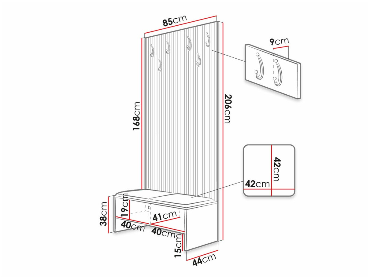 Прихожая Hartford 321 (Artisan дуб + Manila 04)