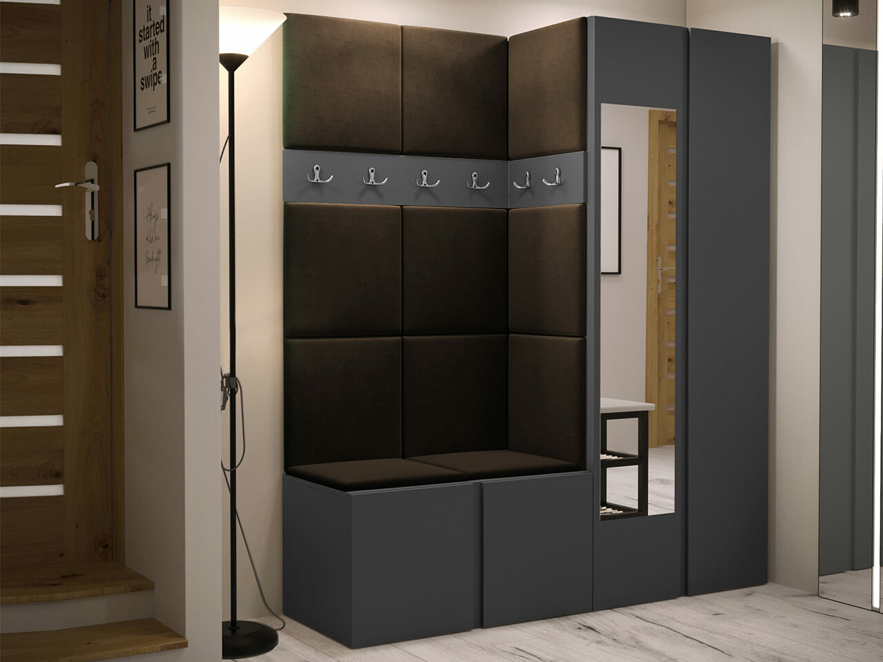 Priekšnama komplekts Hartford 278 (Grafīts)