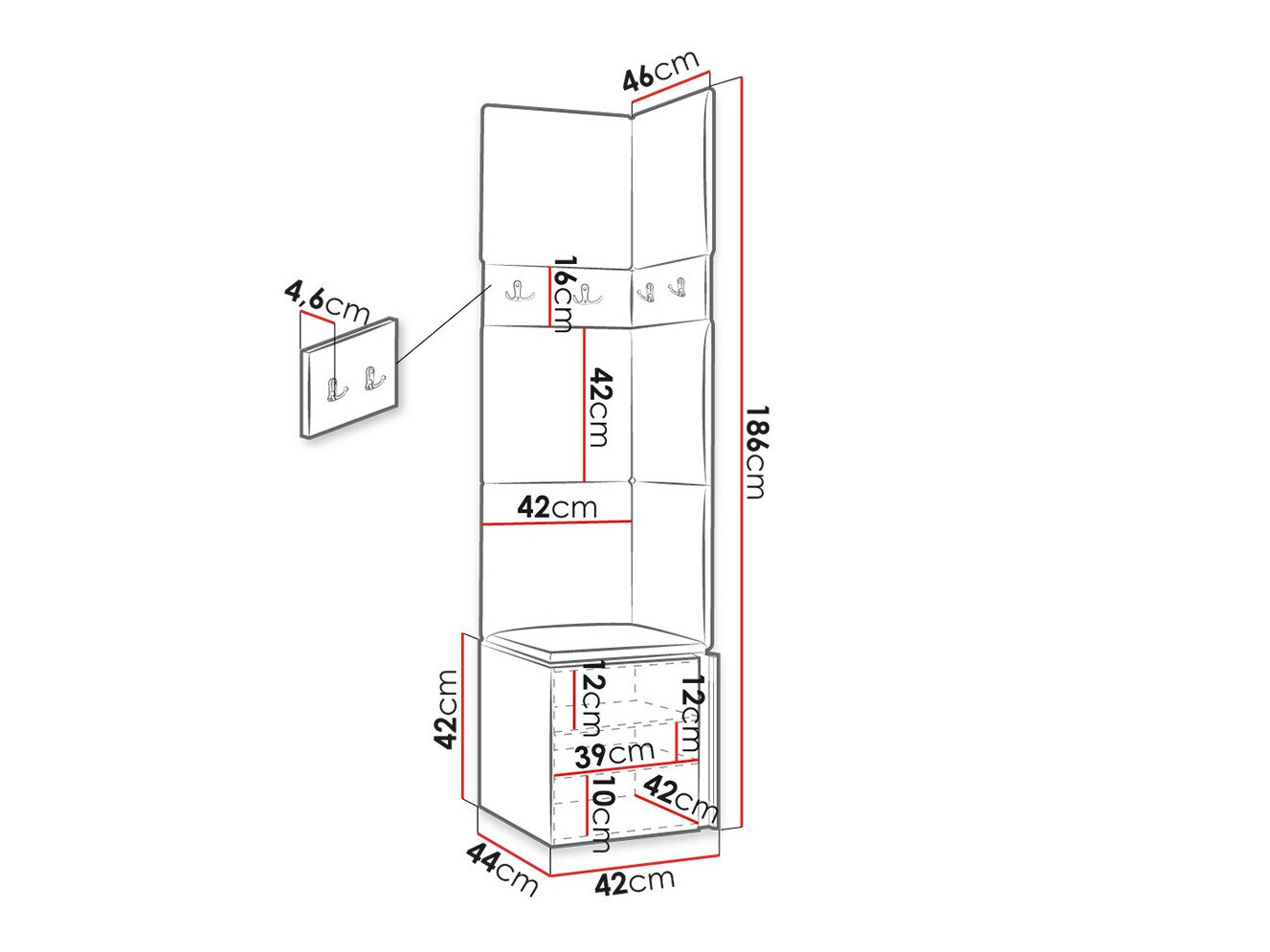 Priekšnama komplekts Hartford 347 (Grafīts)