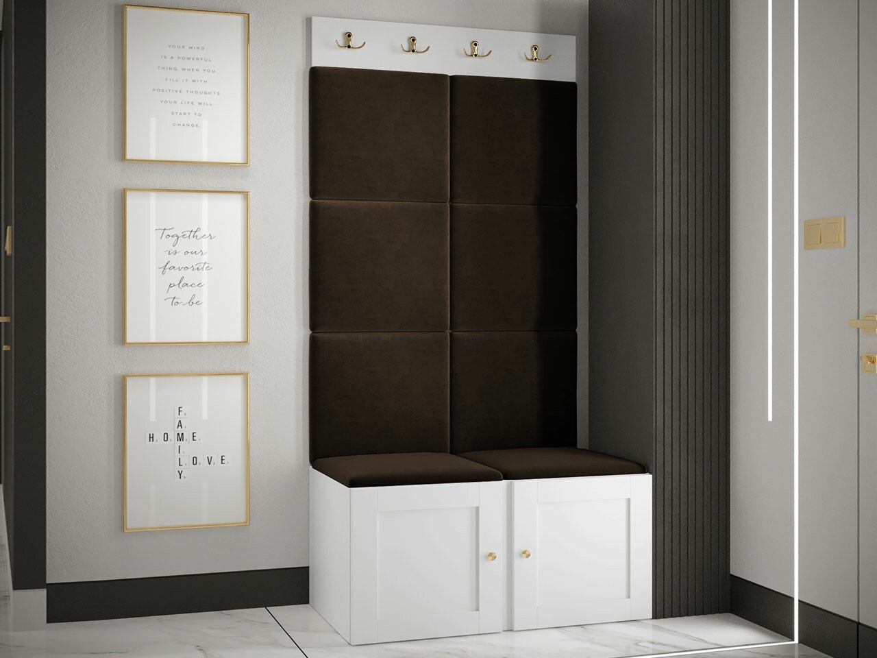 Priekšnama komplekts Hartford 375 (Balts)