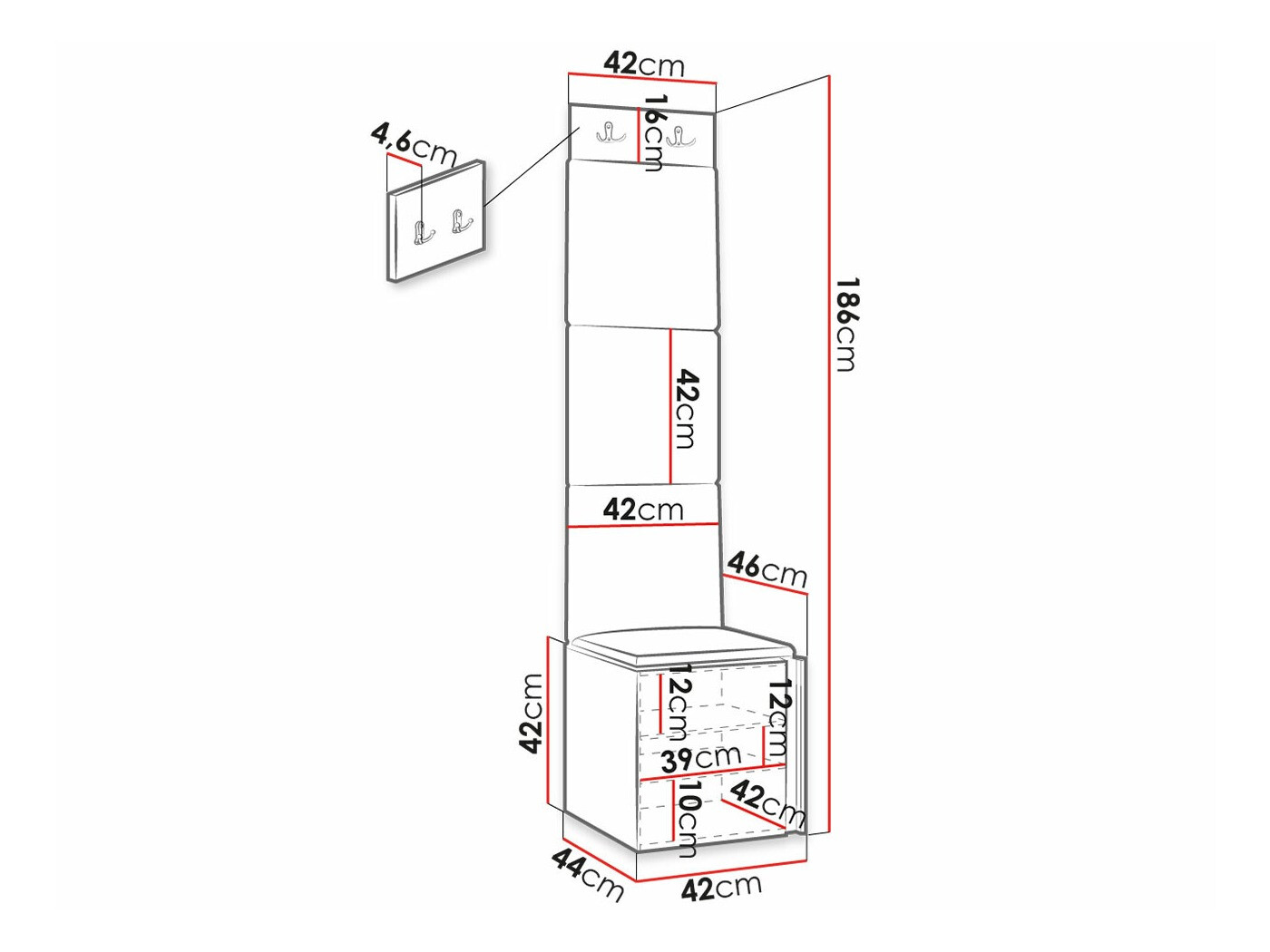 Priekšnama komplekts Hartford 378 (Balts)