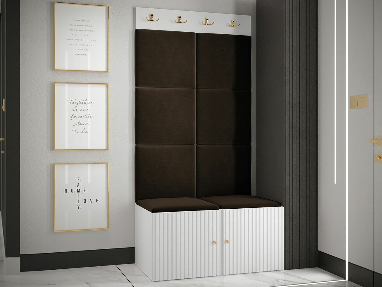 Priekšnama komplekts Hartford 383 (Balts)