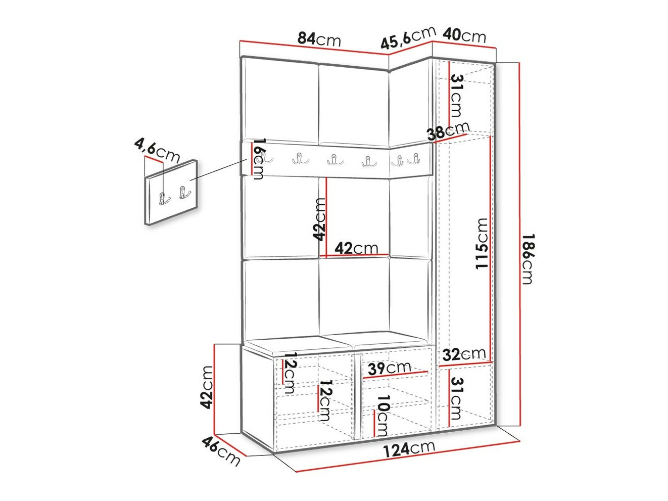 Прихожая Hartford 277 (Artisan дуб)