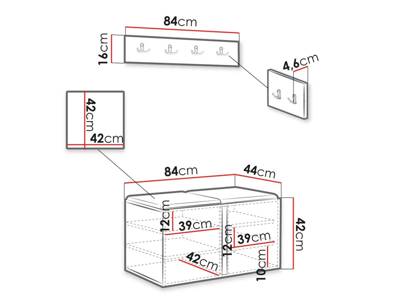 Прихожая Hartford 376 (Белый)