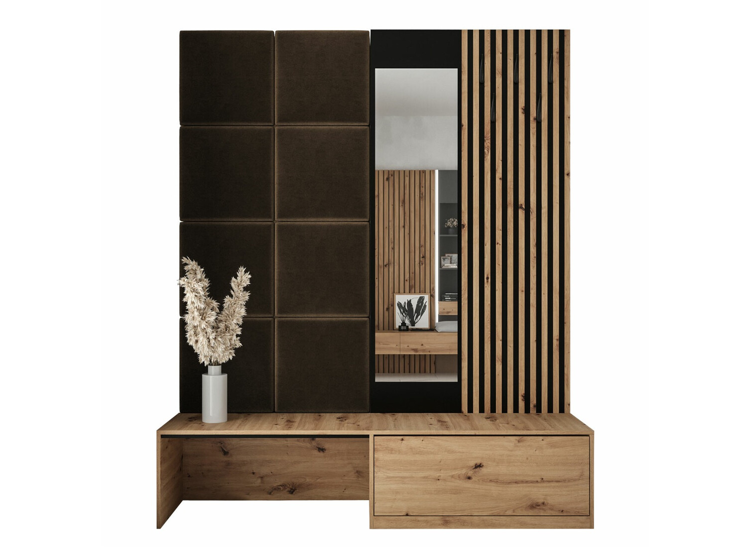 Priekšnama komplekts Fabor (Artisan ozols + Manila 04)