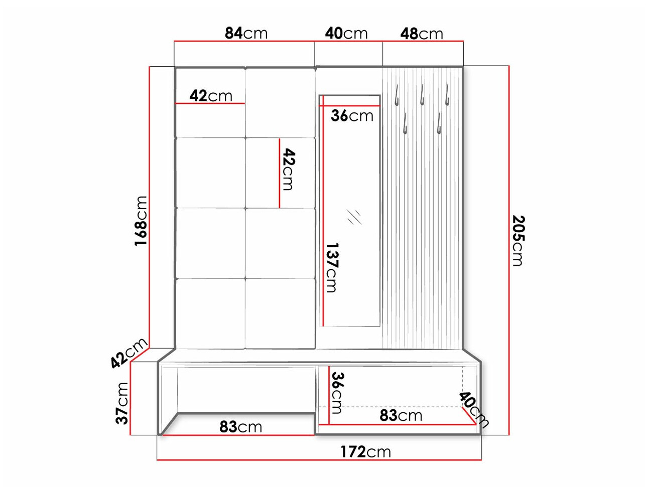Priekšnama komplekts Hartford 322 (Artisan ozols + Manila 04)