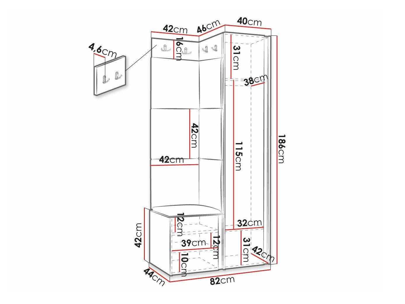 Прихожая Hartford 390 (Manila 04)
