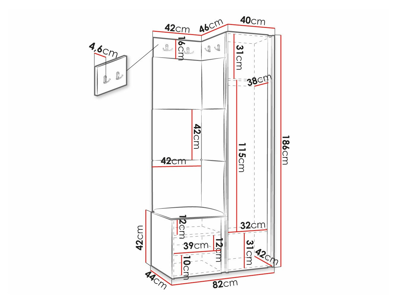 Прихожая Hartford 391 (Manila 04)