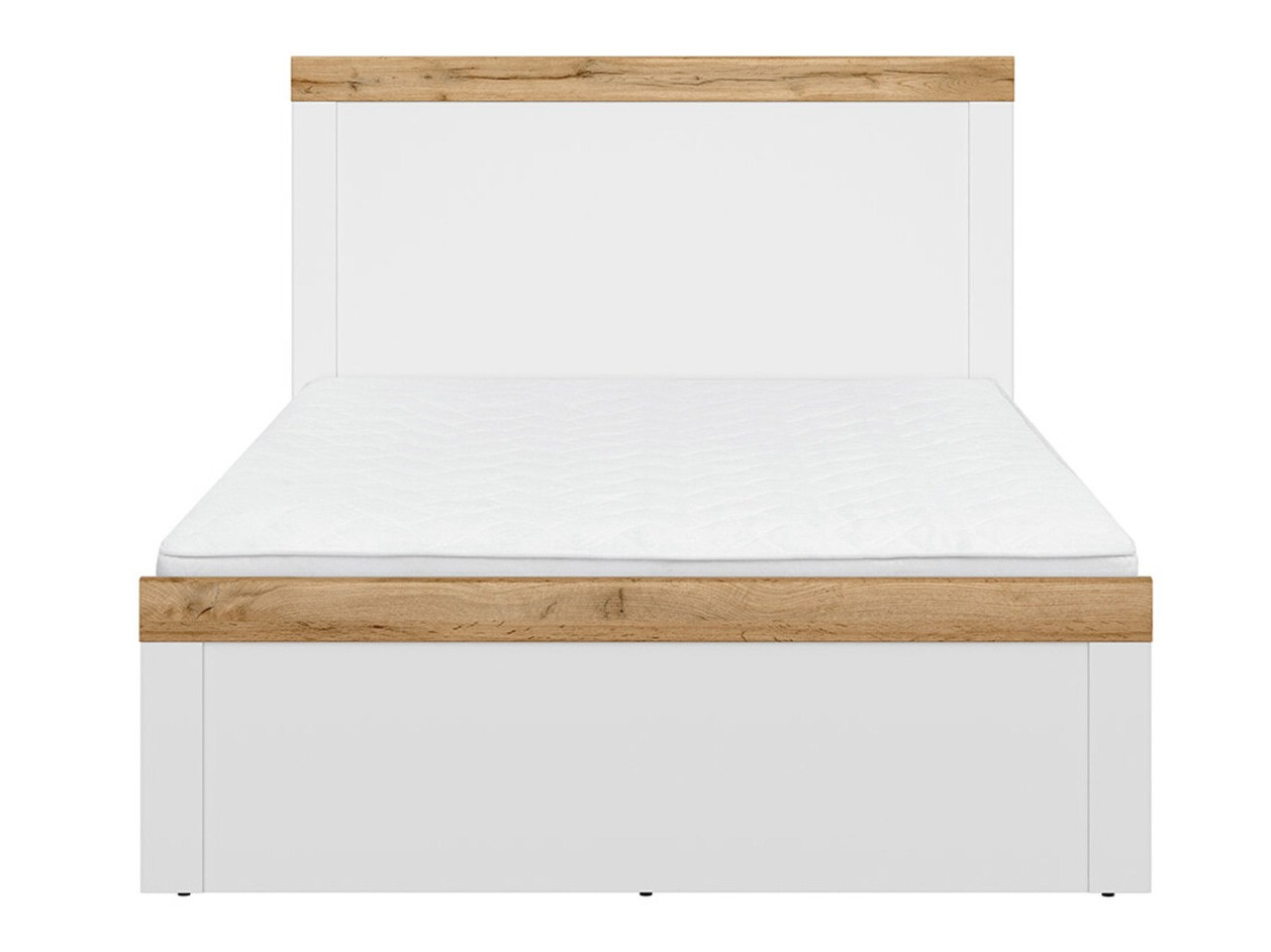 Кровать Sonsoru 115 (Белый + Глянцевый белый + Дуб вотан)