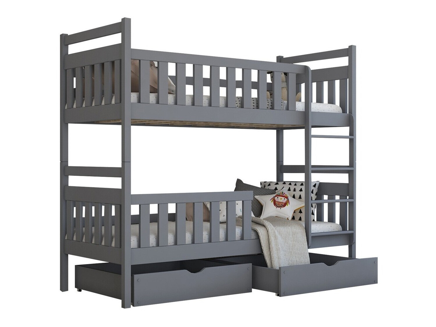 Divstāvu gulta Vista 100 (Pelēks)