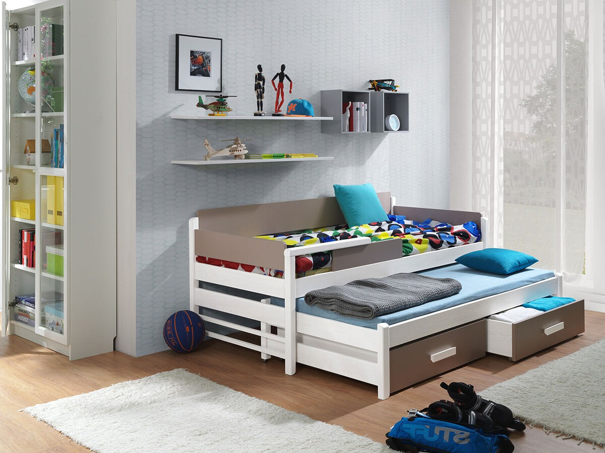 Кровать Henderson 121 (Белый + Трюфель)