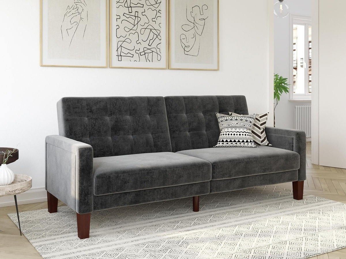 Dīvāns gulta Tulsa 128 (Pelēks)