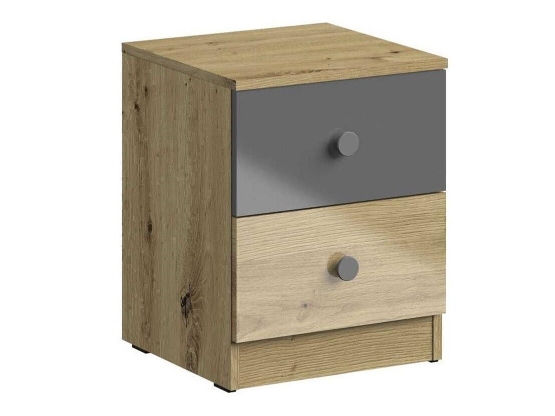 Naktsgaldiņš Mirelbu 108 (Artisan ozols + Glancēts pelēks)