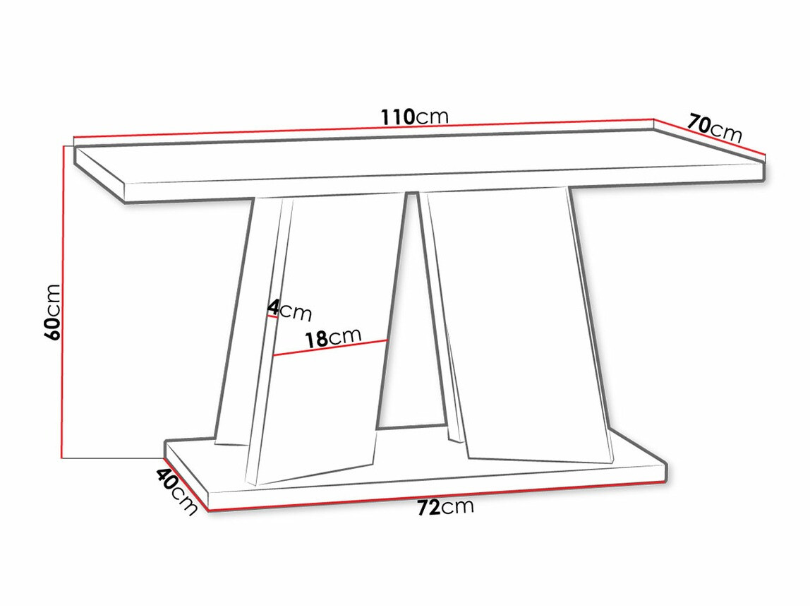 Журнальный столик Goodyear 108 (Artisan дуб + Чёрный)