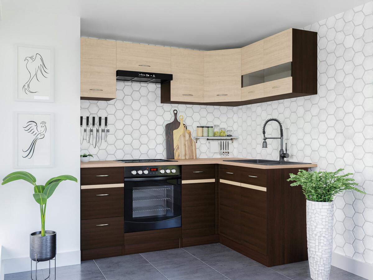 Модульный кухонный гарнитур Eli Dark 115