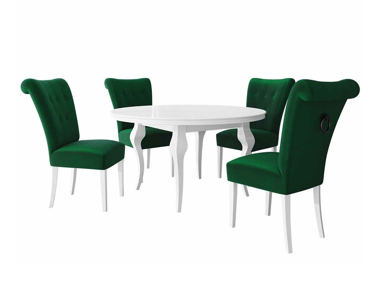 Ēdamistabas komplekts Racine 143 (Balts + Magic Velvet 2225)