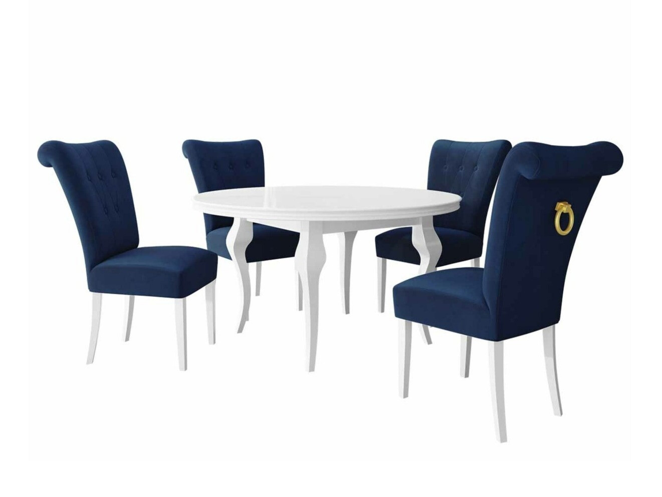 Обеденный гарнитур Racine 143 (Белый + Magic Velvet 2216)
