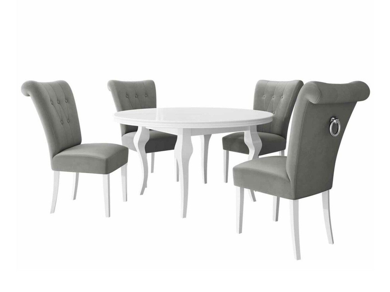 Обеденный гарнитур Racine 143 (Белый + Magic Velvet 2217)