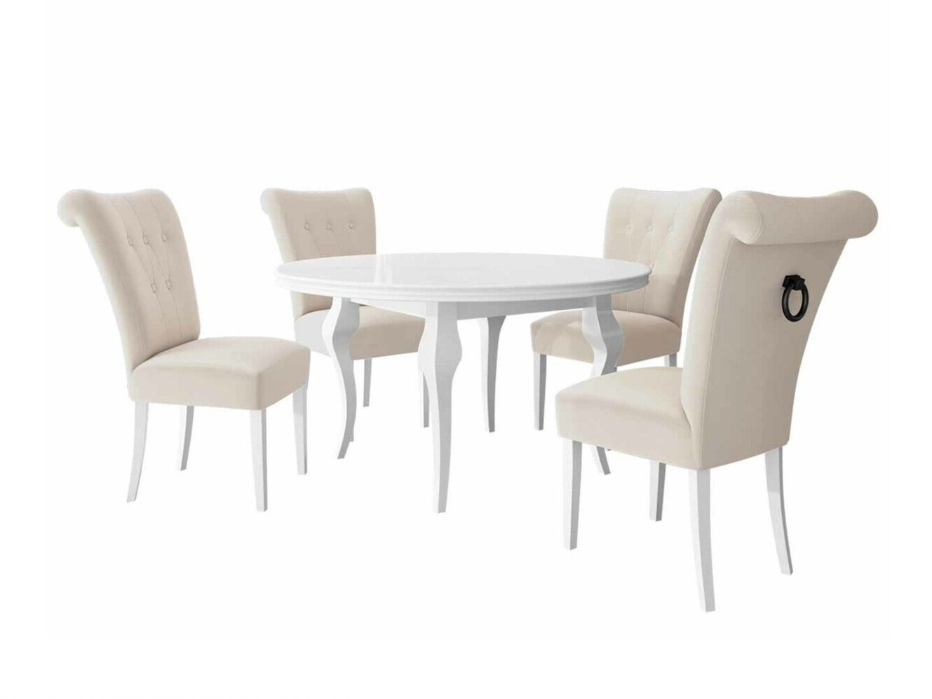 Обеденный гарнитур Racine 143 (Белый + Magic Velvet 2250)