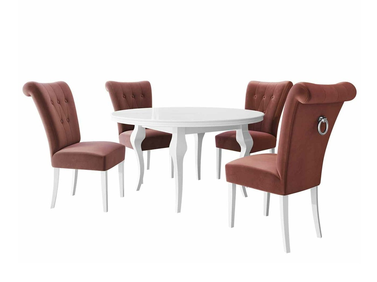 Обеденный гарнитур Racine 143 (Белый + Magic Velvet 2258)