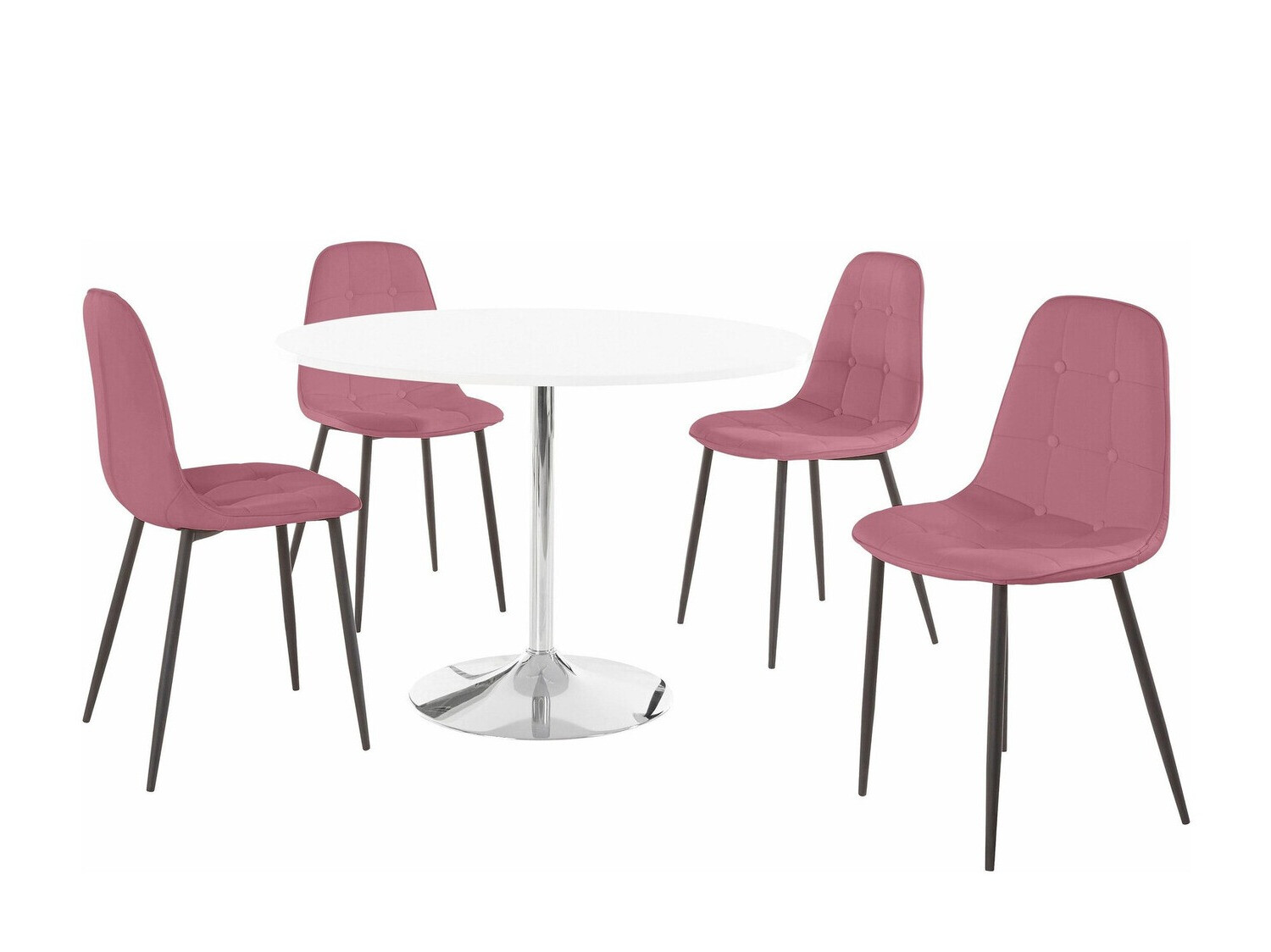 Ēdamistabas komplekts Denton 932 (Tumši rozā)