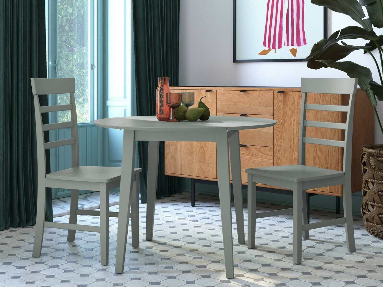 Обеденный гарнитур Novogratz 165 (Серый)