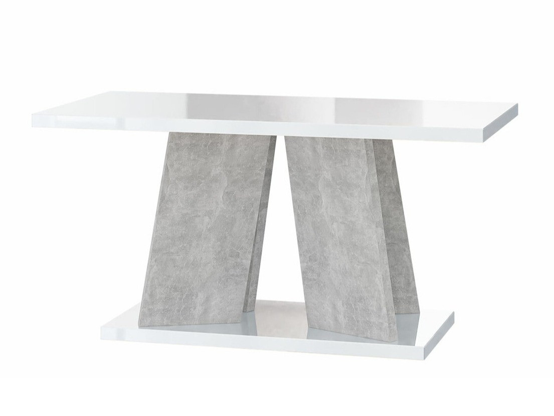 Журнальный столик Goodyear 108 (Глянцевый белый + Бетон)