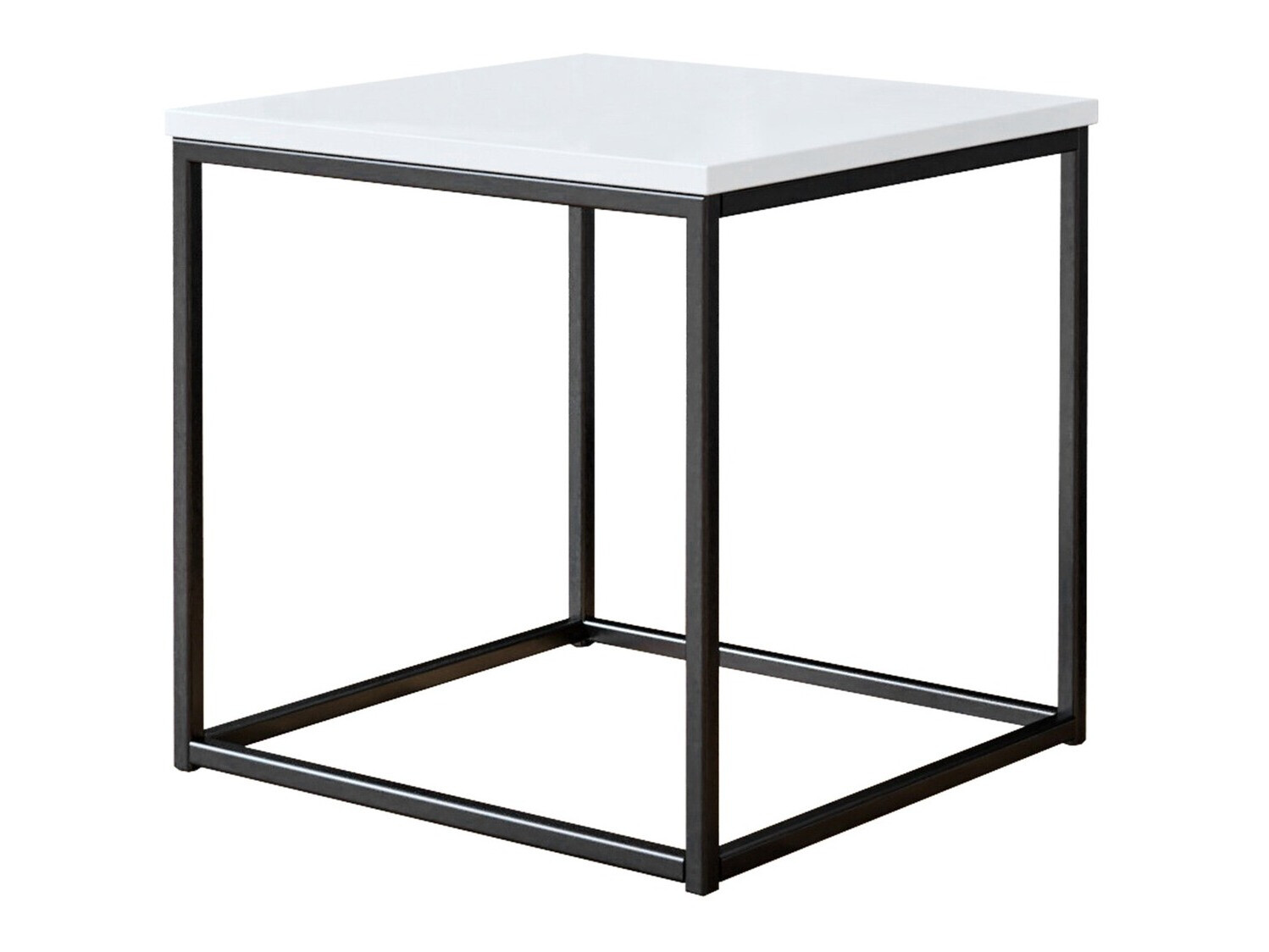 Žurnālu galdiņš Germantown 106 (Matēts melns + Glancēts balts)